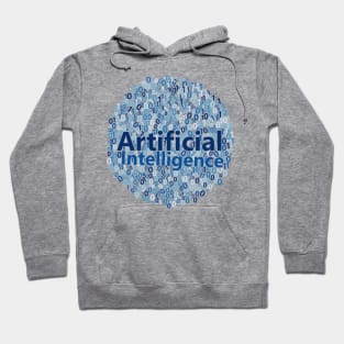 Artificial Intelligence Data Science Word Cloud | Blue Hoodie